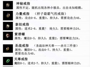 热血传奇手机版道士装备天尊戒指属性详解：力量智力与生存能力的完美结合