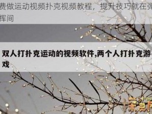 免费做运动视频扑克视频教程，提升技巧就在弹指一挥间