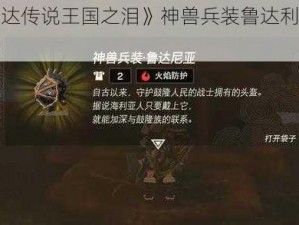 《塞尔达传说王国之泪》神兽兵装鲁达利亚获取攻略