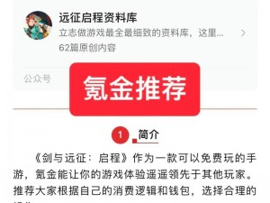 剑与远征启程：全面解析氪金规划攻略，助力您的冒险之旅无往不胜