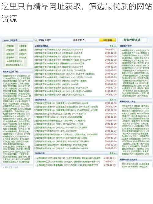 这里只有精品网址获取，筛选最优质的网站资源