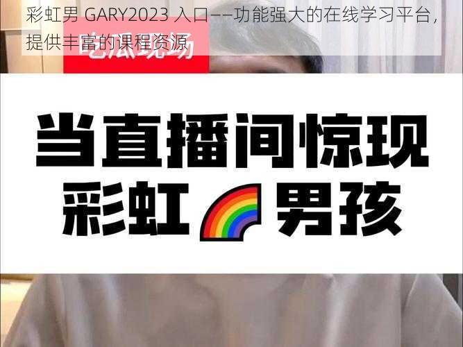 彩虹男 GARY2023 入口——功能强大的在线学习平台，提供丰富的课程资源