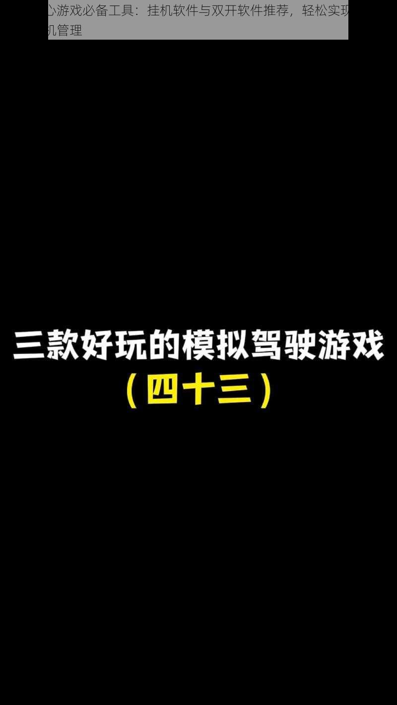 烈焰雄心游戏必备工具：挂机软件与双开软件推荐，轻松实现游戏双开与挂机管理