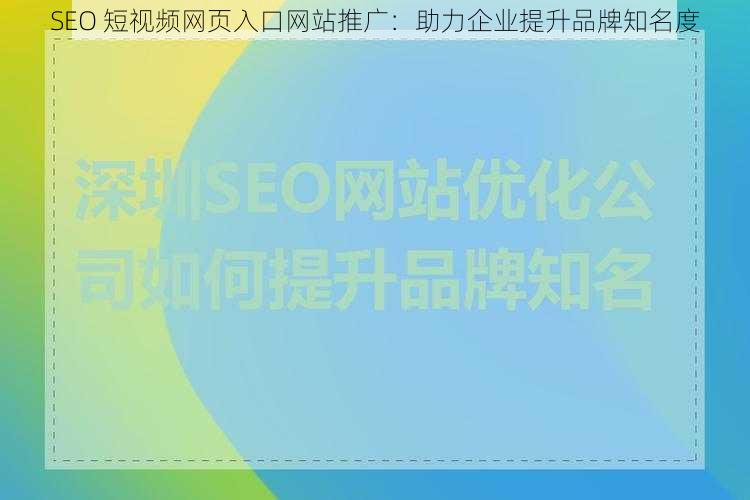 SEO 短视频网页入口网站推广：助力企业提升品牌知名度