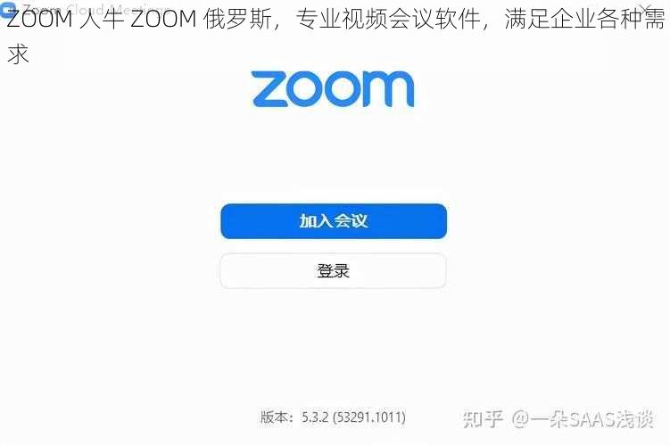 ZOOM 人牛 ZOOM 俄罗斯，专业视频会议软件，满足企业各种需求