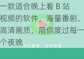 一款适合晚上看 B 站视频的软件，海量番剧、高清画质，陪你度过每一个夜晚