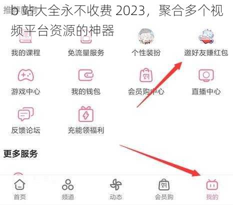 b 站大全永不收费 2023，聚合多个视频平台资源的神器