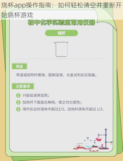 烧杯app操作指南：如何轻松清空并重新开始烧杯游戏