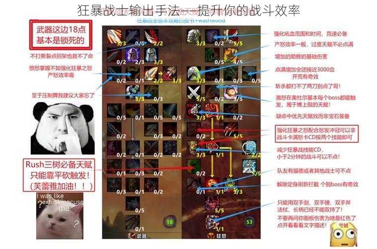 狂暴战士输出手法——提升你的战斗效率