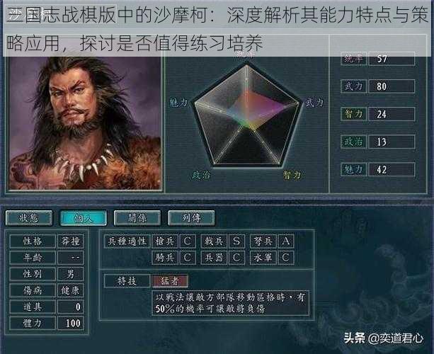 三国志战棋版中的沙摩柯：深度解析其能力特点与策略应用，探讨是否值得练习培养