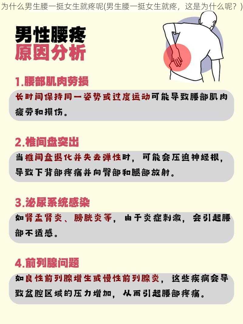 为什么男生腰一挺女生就疼呢(男生腰一挺女生就疼，这是为什么呢？)