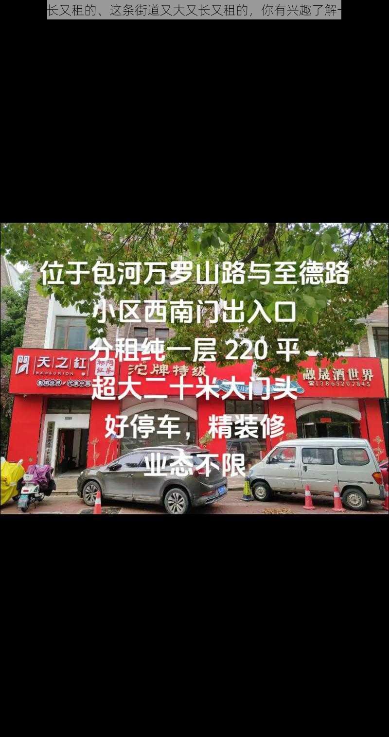 又大又长又租的、这条街道又大又长又租的，你有兴趣了解一下吗？