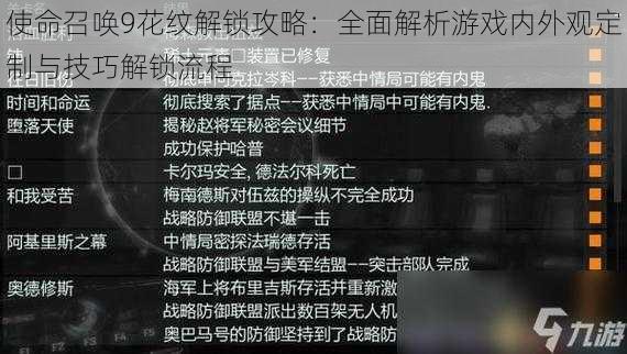 使命召唤9花纹解锁攻略：全面解析游戏内外观定制与技巧解锁流程