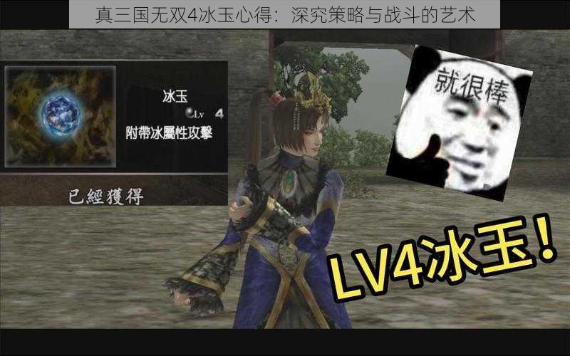 真三国无双4冰玉心得：深究策略与战斗的艺术