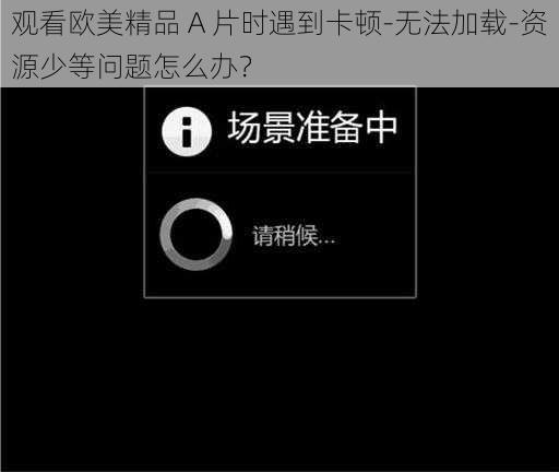 观看欧美精品 A 片时遇到卡顿-无法加载-资源少等问题怎么办？