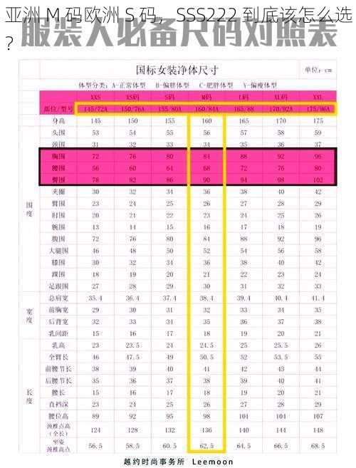 亚洲 M 码欧洲 S 码，SSS222 到底该怎么选？