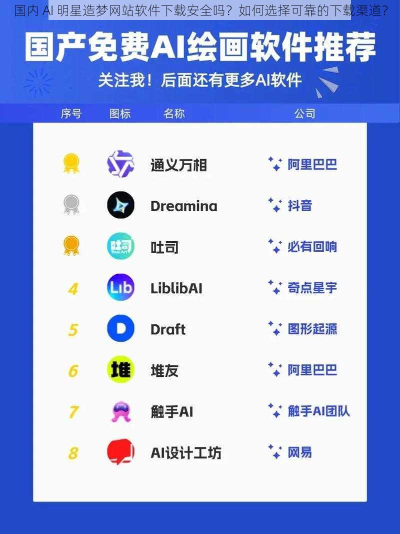 国内 AI 明星造梦网站软件下载安全吗？如何选择可靠的下载渠道？