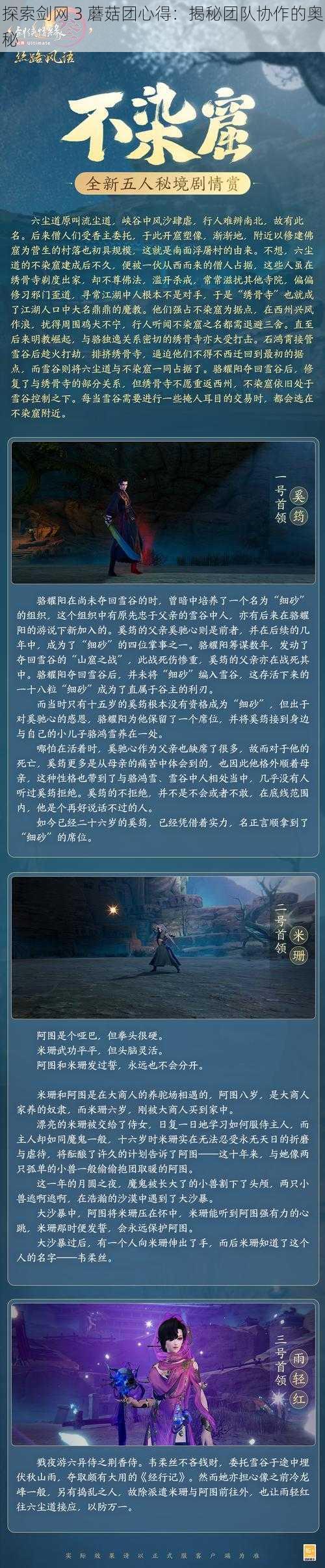 探索剑网 3 蘑菇团心得：揭秘团队协作的奥秘