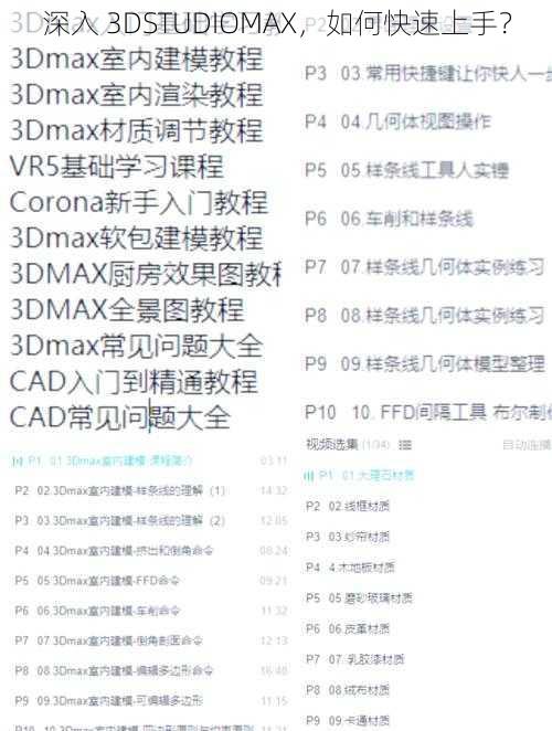 深入 3DSTUDIOMAX，如何快速上手？