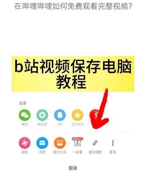 在哔哩哔哩如何免费观看完整视频？