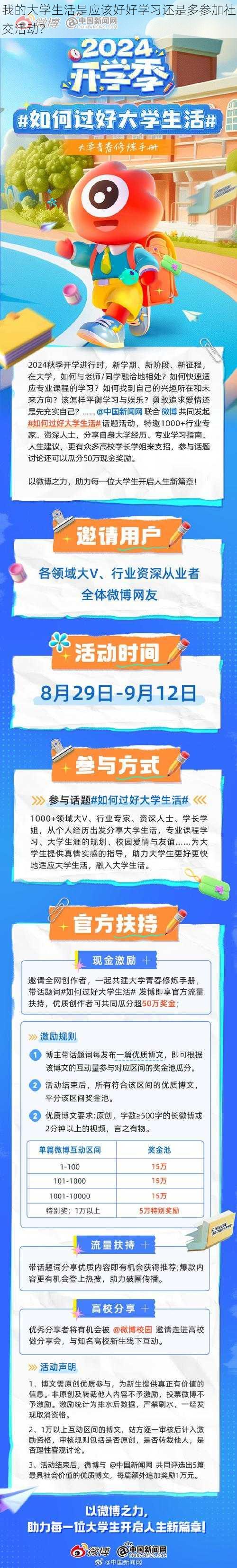 我的大学生活是应该好好学习还是多参加社交活动？