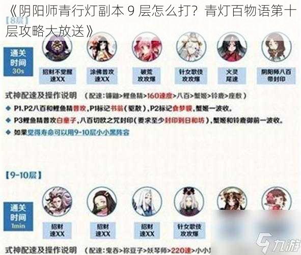 《阴阳师青行灯副本 9 层怎么打？青灯百物语第十层攻略大放送》