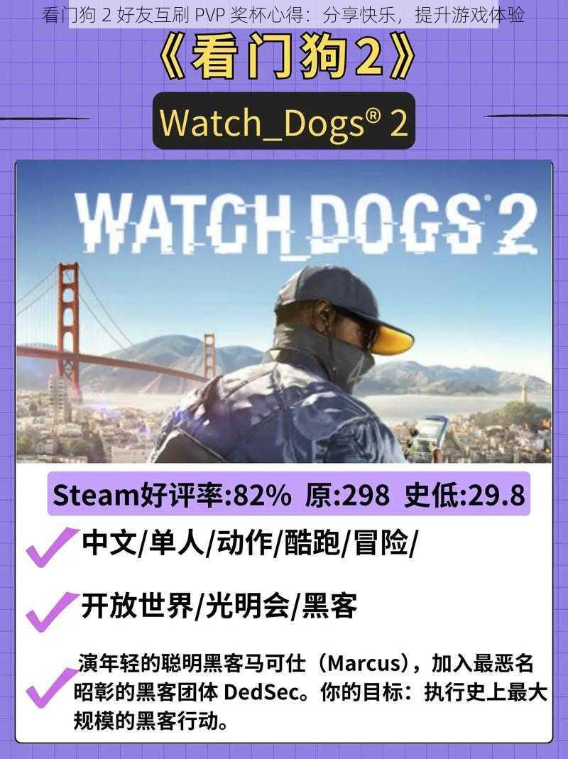 看门狗 2 好友互刷 PVP 奖杯心得：分享快乐，提升游戏体验