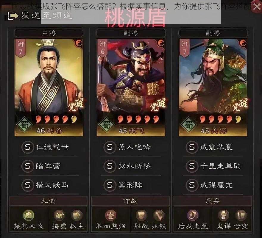 三国志战棋版张飞阵容怎么搭配？根据实事信息，为你提供张飞阵容搭配攻略