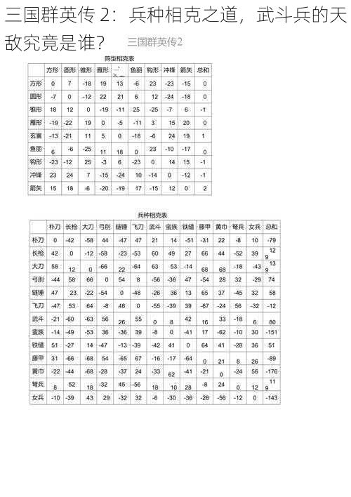 三国群英传 2：兵种相克之道，武斗兵的天敌究竟是谁？